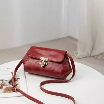 Женская сумка из натуральной кожи, первый слой из коровьей кожи растительного дубления, изысканная модная маленькая сумка-подушка, сумка-мессенджер