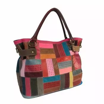 Женская сумка из натуральной кожи, первый слой, женская сумка из коровьей кожи, контрастный узор, модная сумка через плечо, сумка-мессенджер, бутик разноцветный