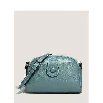 Женская сумка из натуральной кожи, первый слой, маленькая квадратная сумка из коровьей кожи, модная сумка, модная и простая сумка-мессенджер через плечо зелёный