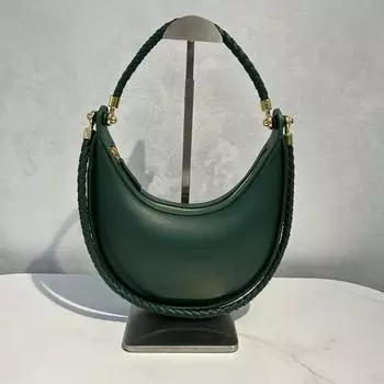 Женская сумка из натуральной кожи, плетеная сумка через плечо, универсальная сумка в форме полумесяца с изгибом в виде луны, женская сумка с диагональным перекрещиванием 24 x 6 x 27CM+plain weave