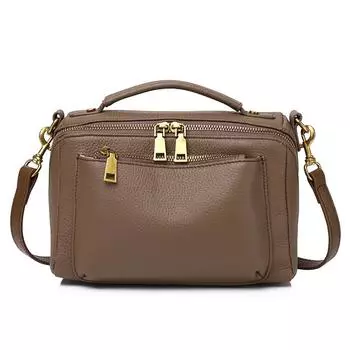 Женская сумка из натуральной кожи, повседневная многофункциональная сумка большой вместимости из мягкой кожи в стиле ретро, сумка через плечо на одно плечо
