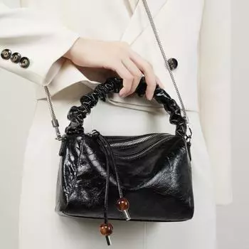 Женская сумка из натуральной кожи с бисером, осень/зима 2024 г.: Сумка-мессенджер, сумка-ланч-бокс, сумка для поездок на работу, сумка-подушка вино красного