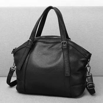 Женская сумка из натуральной кожи среднего возраста, модная многослойная сумка через плечо из мягкой кожи, женская большая сумка большой емкости королевский синий