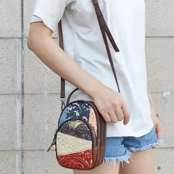 Женская сумка из натуральной кожи, сумка в стиле пэчворк, сумка через плечо, цветная кожаная женская сумка