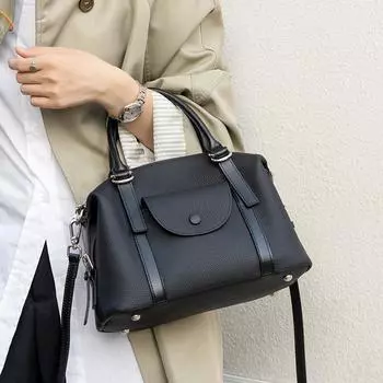 Женская сумка из натуральной кожи, сумка через плечо, модная сумка, универсальная, повседневная, для поездок на работу, на одно плечо кофейный