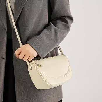 Женская сумка из натуральной кожи, сумка для мобильного телефона, простая и универсальная сумка через плечо, модная и стильная сумка на одно плечо кофейный