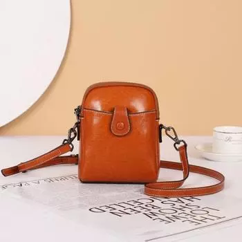 Женская сумка из натуральной кожи, универсальная, модная, однотонная, повседневная, для мобильного телефона, женская, шикарная, сумка через плечо белый