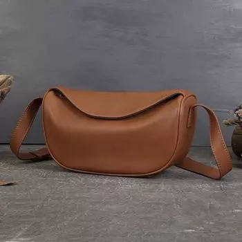 Женская сумка из натуральной кожи, верхний слой из коровьей кожи, модная сумка-седло, однотонная, простая сумка через плечо, мини-сумка ручной работы чёрный