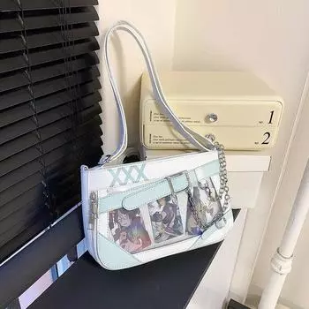 Женская сумка из ПУ с принтом, маленькая сумка через плечо