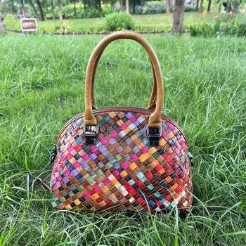 Женская сумка из ветровой кожи, цветная сумка из коровьей кожи, сумка через плечо, женская сумка