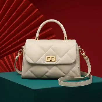 Женская сумка из высококачественной кожи, с ощущением высокого класса, легкая роскошь и мода, универсальная женская сумка, сумка через плечо 24.5*10*17.5cm чёрный