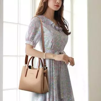 Женская сумка Элегантная Большая вместимость Тиснение Письмо Мода Искусственная Кожа Дама Сумка-тоут коричневый