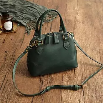 Женская сумка Johnature из натуральной кожи, универсальная однотонная сумка из натуральной яловой кожи, простые маленькие сумки на плечо