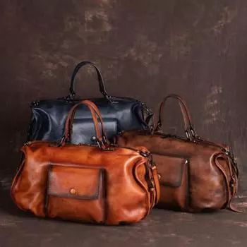 Женская сумка Johnature из натуральной кожи в стиле ретро, натуральная яловая кожа, большая вместительная сумка, универсальные сумки на плечо для отдыха и улицы черный серый