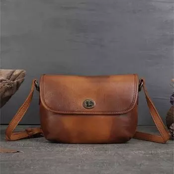 Женская сумка Johnature в стиле ретро из натуральной кожи, универсальные однотонные сумки на плечо и через плечо чёрный