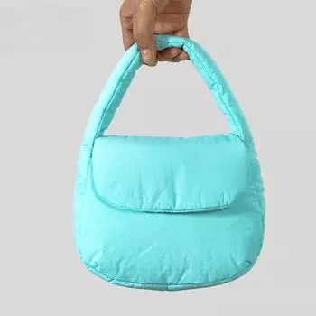 Женская сумка-клапан из хлопка с зажимом, маленькая сумка, сумка через плечо цвета конфет, симпатичная легкая сумка-седло чёрный