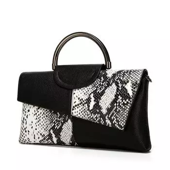 Женская сумка-клатч большой емкости с крокодиловым узором, женская модная сумка через плечо чёрный