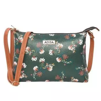 Женская сумка-клатч через плечо с цветочным принтом для девочек 10 x 2 x 7 in