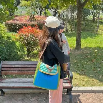 Женская сумка корейский хлопок повседневная молния мягкая большая вместительная сумка через плечо сумка сумка милая женская сумка Mori Girl