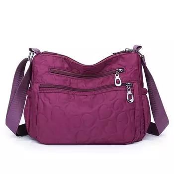 Женская сумка кроссбоди новая средняя и женская сумка большой вместимости на плечо нейлоновая сумка для мамы универсальная повседневная сумка фуксия