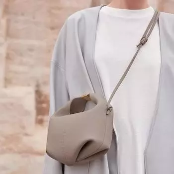 Женская сумка-кроссбоди Number11 Dumpling - французский дизайн, фактурная коровья кожа Belt Tag фиолетовый