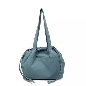 Женская сумка кроссбоди однотонная сумка на плечо большая вместимость сумка-тоут синий