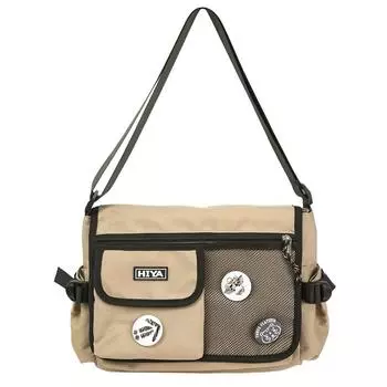 Женская сумка кроссбоди с несколькими карманами, мужская сумка-мессенджер большой вместимости, студенческая наплечная сумка хаки