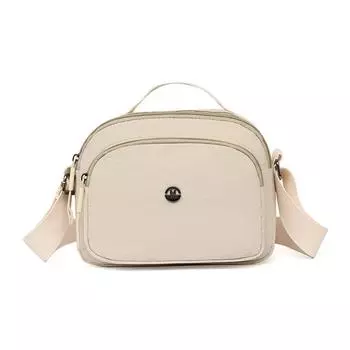 Женская сумка кроссбоди, сумка через плечо, большая вместимость, нейлоновая сумка бежевый