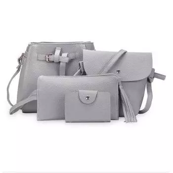 Женская Сумка Леди 4шт Сумка на Плечо Сумка-тоут Кроссбоди Мессенджер Кошелек для Карт L