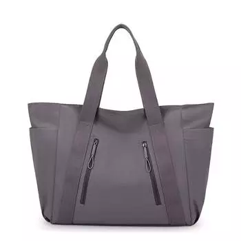 Женская сумка Легкая нейлоновая сумка через плечо Сумка-тоут большой вместимости для поездок на работу темно-фиолетового