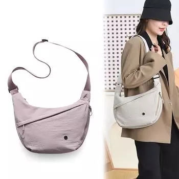 Женская сумка Легкая нейлоновая сумка Хобо Сумка через плечо Однотонная сумка для матери зелёный