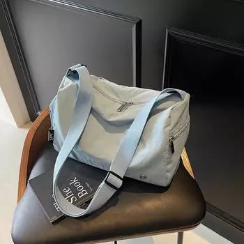 Женская сумка Легкая нейлоновая сумка Легкая повседневная сумка через плечо Большая вместительная сумка на одно плечо чёрный