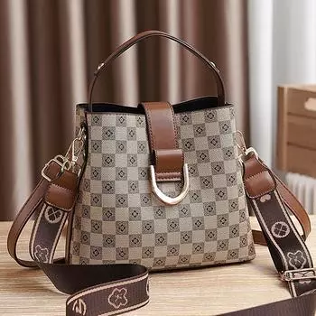 Женская сумка Live, новинка 2023, модная сумка-мешок большой емкости, корейская сумка через плечо в стиле ретро для отдыха, сумка через плечо на одно плечо