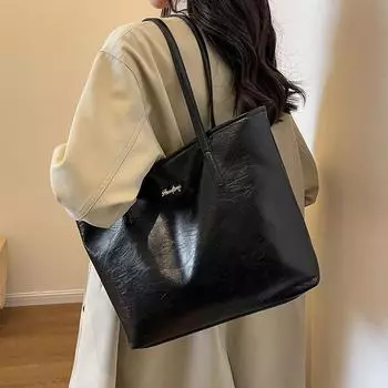 Женская сумка Maillard, новая модель 2024 года, популярная в этом году, вместительная сумка-тоут, ретро-сумка для поездок на работу на осень и зиму чёрный