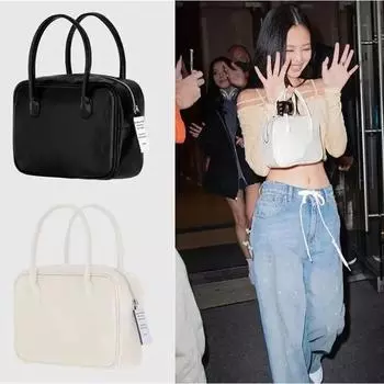 Женская сумка маленькая квадратная сумка через плечо корейского бренда мини высококачественные сумки из искусственной кожи сумка через плечо 26x18x7cm белый