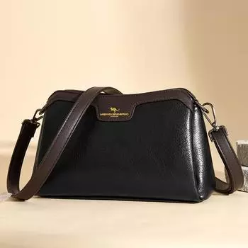 Женская сумка Маленькая квадратная сумка Контрастная цветная сумка через плечо для матери среднего возраста в иностранном стиле Сумка-мессенджер для женщин красный