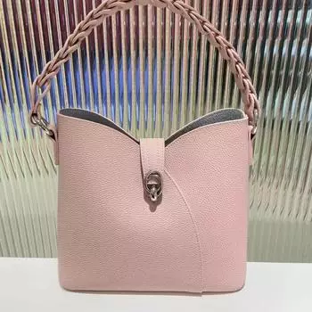 Женская сумка-мешок Niche, новая женская сумка, сумка через плечо, сумка через подмышку, женская сумка с диагональным ремешком, простая сумка-ведро из кожи 24x10x21 cm чёрный