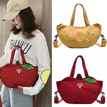 Женская сумка-мессенджер Banana, женская сумка через плечо, модная сумка через плечо, ручная холщовая сумка, женская сумочка и кошелек красный