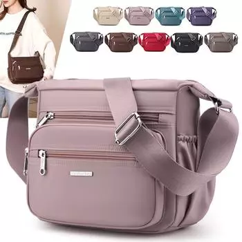Женская сумка-мессенджер, большая вместимость, нейлоновая сумка, сумка через плечо, сумка для матери синий