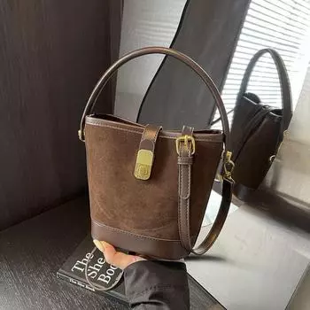 Женская сумка-мессенджер большого размера Retro Maillard 2025 года на осень 19*10*18 коричневый