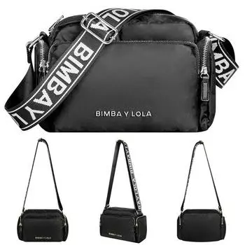 Женская сумка-мессенджер большой емкости из нейлоновой ткани, уличная повседневная сумка на плечо, модная сумка с широким плечевым ремнем с надписью, регулируемая сумка вино красного