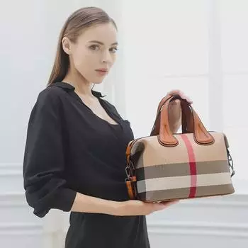 Женская сумка-мессенджер большой вместимости в клетку — универсальная, модная и многофункциональная 29x10x23