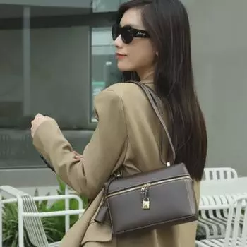 Женская сумка-мессенджер Boston из воловьей кожи в стиле ретро 2025 года — коллекция осень/зима 23cm x 9cm x 16cm