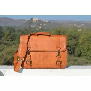 Женская сумка-мессенджер через плечо винтажная из натуральной кожи коричневая кожаная сумка ручной работы 11 x 15 x 4 in коричневый