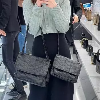 Женская сумка-мессенджер через подмышку 2023: Сумка-хобо из вощеной кожи, ретро-цепочка через плечо, легкая, роскошная, универсальная.