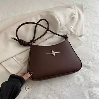 Женская сумка-мессенджер Commuter Texture Knotted с ремешком через плечо, весенняя универсальная сумка через плечо, женская сумка Temperament коричневый