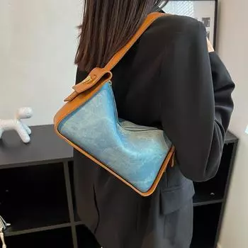 Женская сумка-мессенджер из искусственной кожи, женская модная универсальная сумка-тоут, уличная женская повседневная сумка через плечо (20cm<Max Length<30cm)