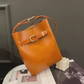 Женская сумка-мессенджер из кожи в стиле ретро большой вместимости - коровья кожа растительного дубления 20*10*23cm