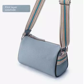 Женская сумка-мессенджер из натуральной кожи с подушкой: Высококачественная модная, универсальная повседневная сумка через плечо из коровьей кожи