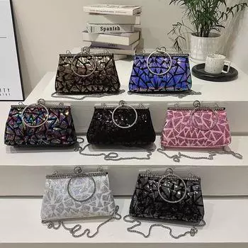 Женская сумка-мессенджер Literary, сумка-мессенджер через плечо с цветными блестками белый